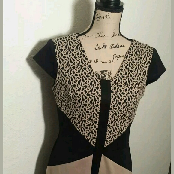 London Times color-block dress sz L/14 - Picture 4 of 7